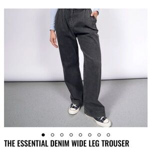 Wildfang Black Wide Leg Jeans